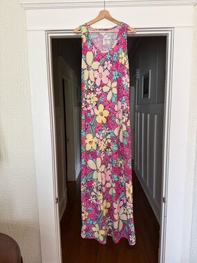 LuLaRoe Sleeveless Floral Maxi Dress